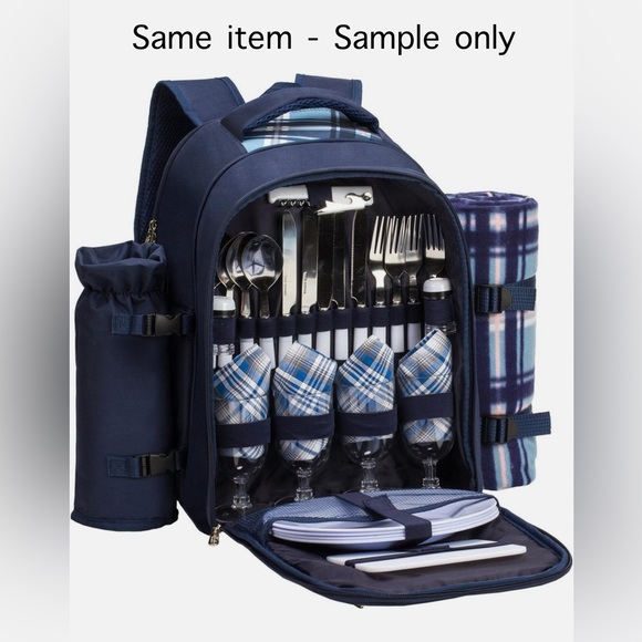 ✅NEW “Apollo Walker” Picnic Backpack Set for 4 with Cooler Wine Holder